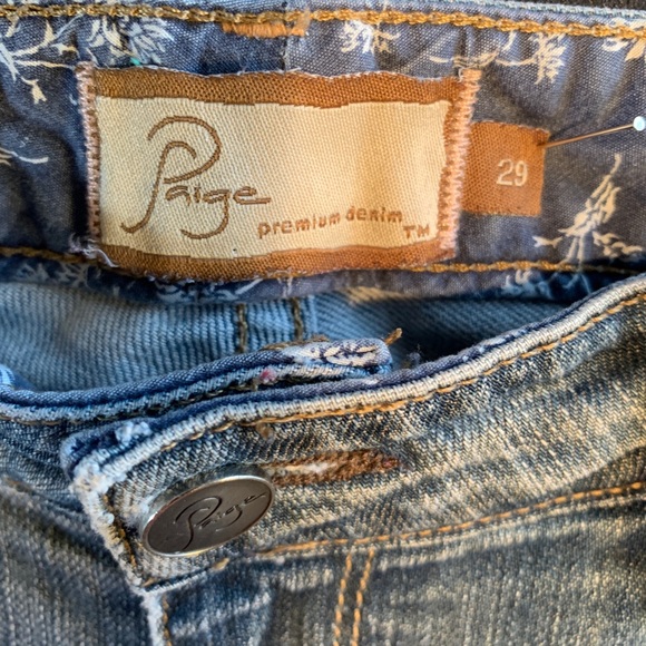 Paige Hollywood Hills Flare Leg Light Wash Jeans Size 29 - Picture 4 of 9